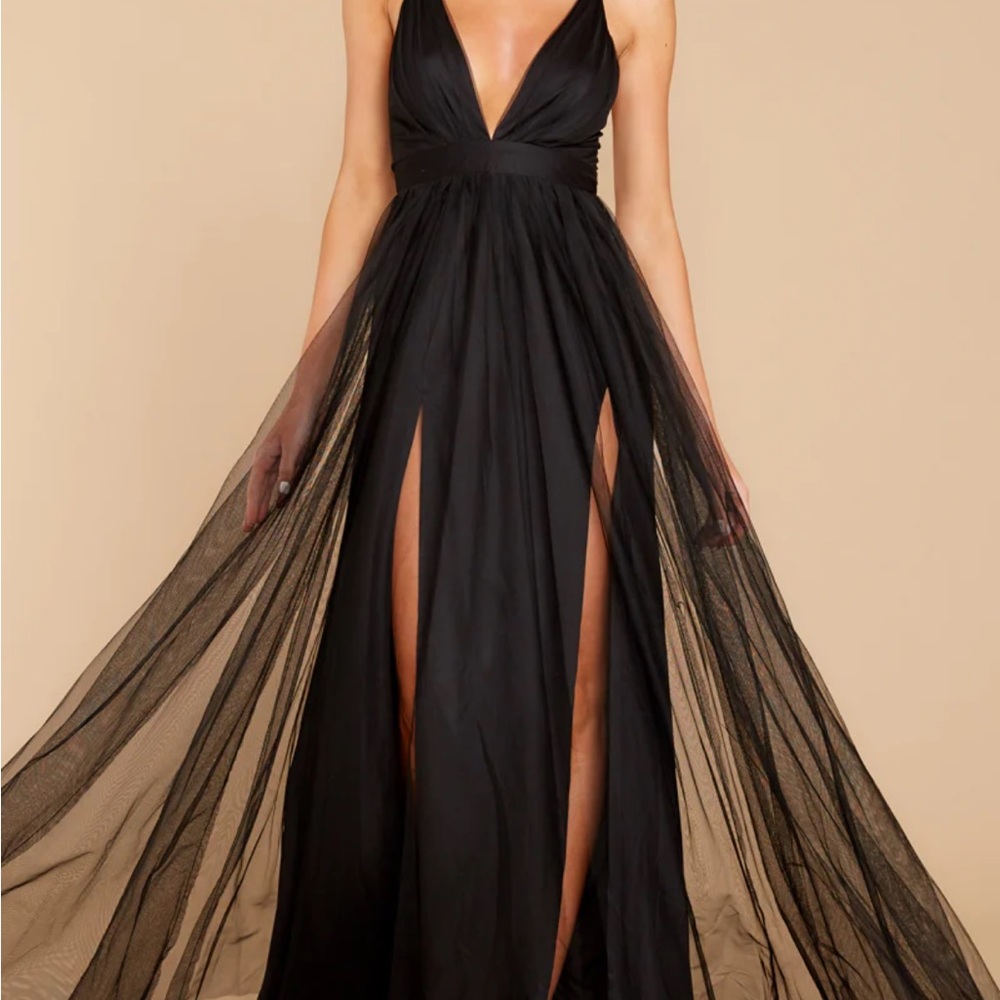 Matters of the Heart Black Maxi Dress